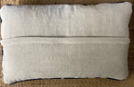 Load image into Gallery viewer, Ochre stripe rectangular antique African cotton cushion
