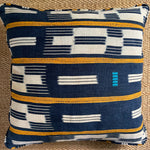 Load image into Gallery viewer, Ochre stripe antique African cotton cushion
