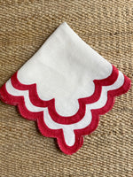 Load image into Gallery viewer, Scallop Napkins - Cherry
